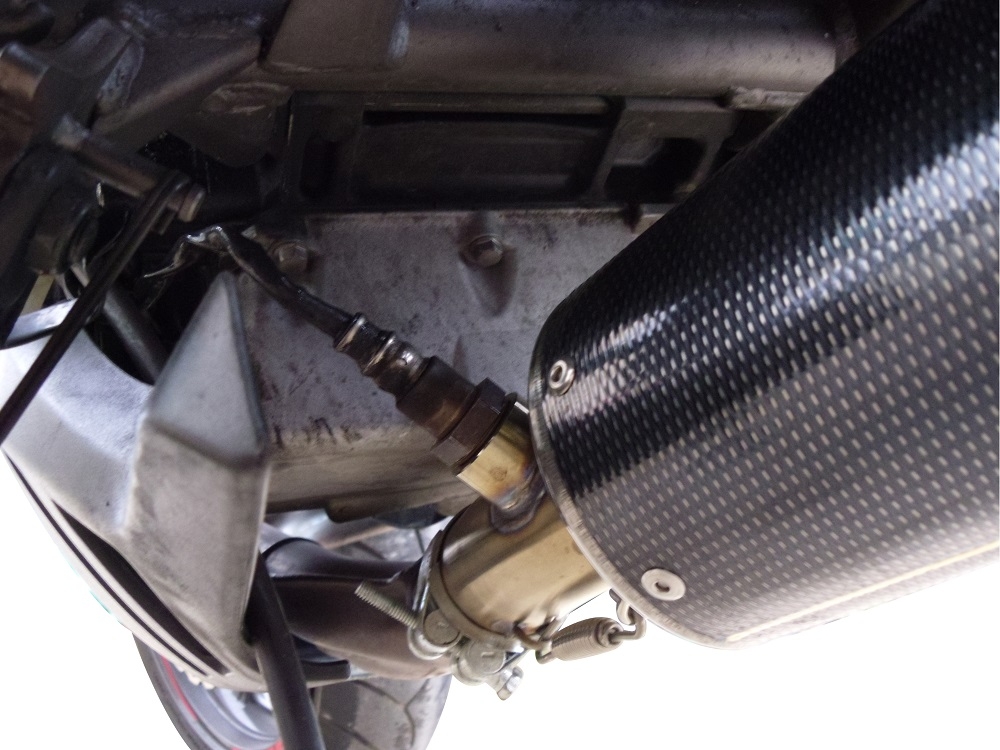 Esapament GPR compatibil cu Kawasaki Er 6 N - F  2005 Evacuare slip-on omologata, inclusiv db killer detașabil și cot de legătură,Ghisa 