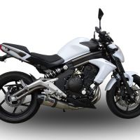 Esapament GPR compatibil cu Kawasaki Er 6 N - F  2012 Sistem complet de evacuare legal omologat, inclusiv db killer și catalizator detașabil,New Grand Prix Evo Titanium
