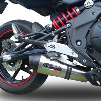 GPR exhaust compatible with  Cf Moto Nk 650 2012-2016, New Grand Prix Evo Titanium, Slip-on exhaust including removable db killer and link pipe, not EPA-compliant 