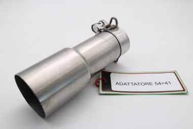 Exhaust compatible with Tuning TUNING 1980-2021, Accessorio - Accessory, Link pipe adapter from Diam 54 To Diam 50