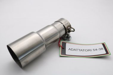 Exhaust compatible with Tuning TUNING 1980-2021, Accessorio - Accessory, Link pipe adapter from Diam 54 To Diam 50