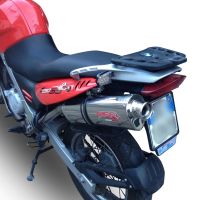 Esapament GPR compatibil cu Bmw F 650 Gs Twin 2008 Evacuare slip-on omologata, inclusiv db killer detașabil și cot de legătură,Trioval