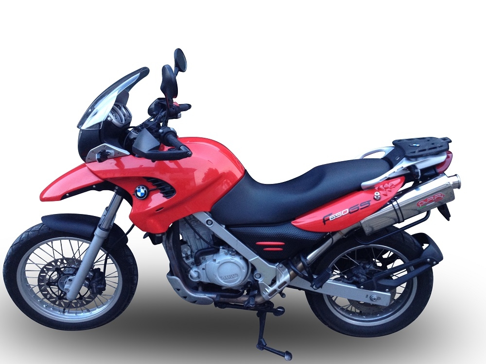 Esapament GPR compatibil cu Bmw F 650 Gs Twin 2008 Evacuare slip-on omologata, inclusiv db killer detașabil și cot de legătură,Trioval