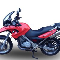 Esapament GPR compatibil cu Bmw F 650 Gs Twin 2008 Evacuare slip-on omologata, inclusiv db killer detașabil și cot de legătură,Trioval