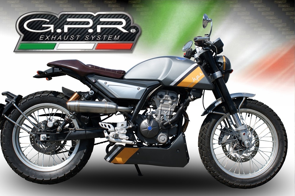 Esapament GPR compatibil cu F.B. Mondial Sport Classic 125 -Pagani 1948 2019  Sistem complet de evacuare Racing,Deeptone Inox