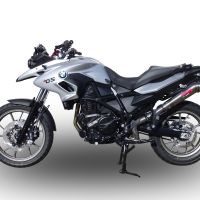 Esapament GPR compatibil cu Bmw F 700 Gs 2011 Evacuare slip-on omologata, inclusiv db killer detașabil și cot de legătură,Powercone Evo