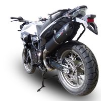 Esapament GPR compatibil cu Bmw F 700 Gs 2011 Evacuare slip-on omologata, inclusiv db killer detașabil și cot de legătură,Furore Nero