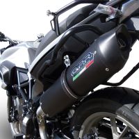 Esapament GPR compatibil cu Bmw F 700 Gs 2011 Evacuare slip-on omologata, inclusiv db killer detașabil și cot de legătură,Furore Nero