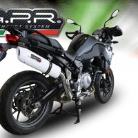 Esapament GPR compatibil cu Bmw F 750 Gs 2018 Evacuare slip-on omologata, inclusiv db killer detașabil și cot de legătură,Albus Evo4