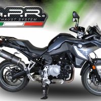 Esapament GPR compatibil cu Bmw F 750 Gs 2021 Evacuare slip-on omologata, inclusiv db killer detașabil și cot de legătură,Dual Poppy