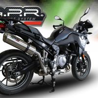 Esapament GPR compatibil cu Bmw F 750 Gs 2018 Evacuare slip-on omologata, inclusiv db killer detașabil și cot de legătură,Satinox
