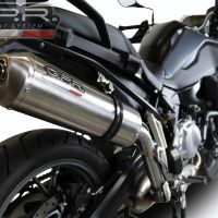 Esapament GPR compatibil cu Bmw F 750 Gs 2018 Evacuare slip-on omologata, inclusiv db killer detașabil și cot de legătură,Satinox