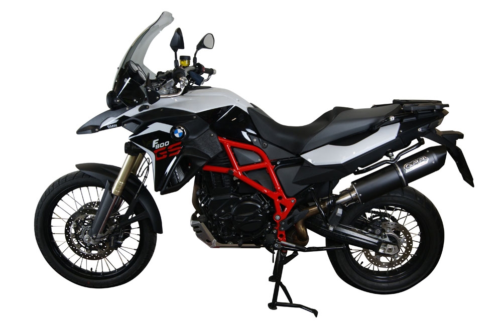 Esapament GPR compatibil cu Bmw F 800 Gs 2008 Evacuare slip-on omologata, inclusiv db killer detașabil și cot de legătură,Furore Nero