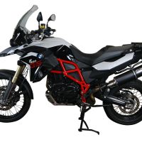 Esapament GPR compatibil cu Bmw F 800 Gs 2008 Evacuare slip-on omologata, inclusiv db killer detașabil și cot de legătură,Furore Nero