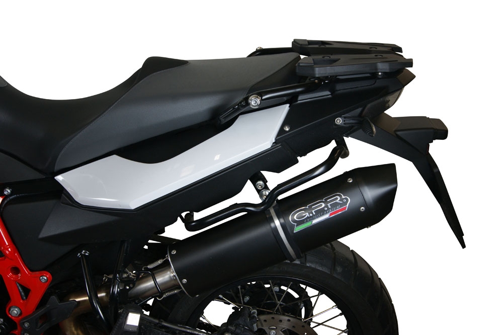 Esapament GPR compatibil cu Bmw F 800 Gs 2008 Evacuare slip-on omologata, inclusiv db killer detașabil și cot de legătură,Furore Nero