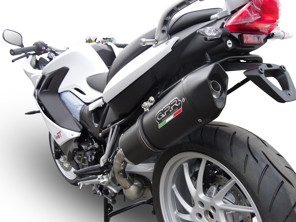 Esapament GPR compatibil cu Bmw F 800 Gt 2012 Evacuare slip-on omologata, inclusiv db killer detașabil și cot de legătură,Furore Nero