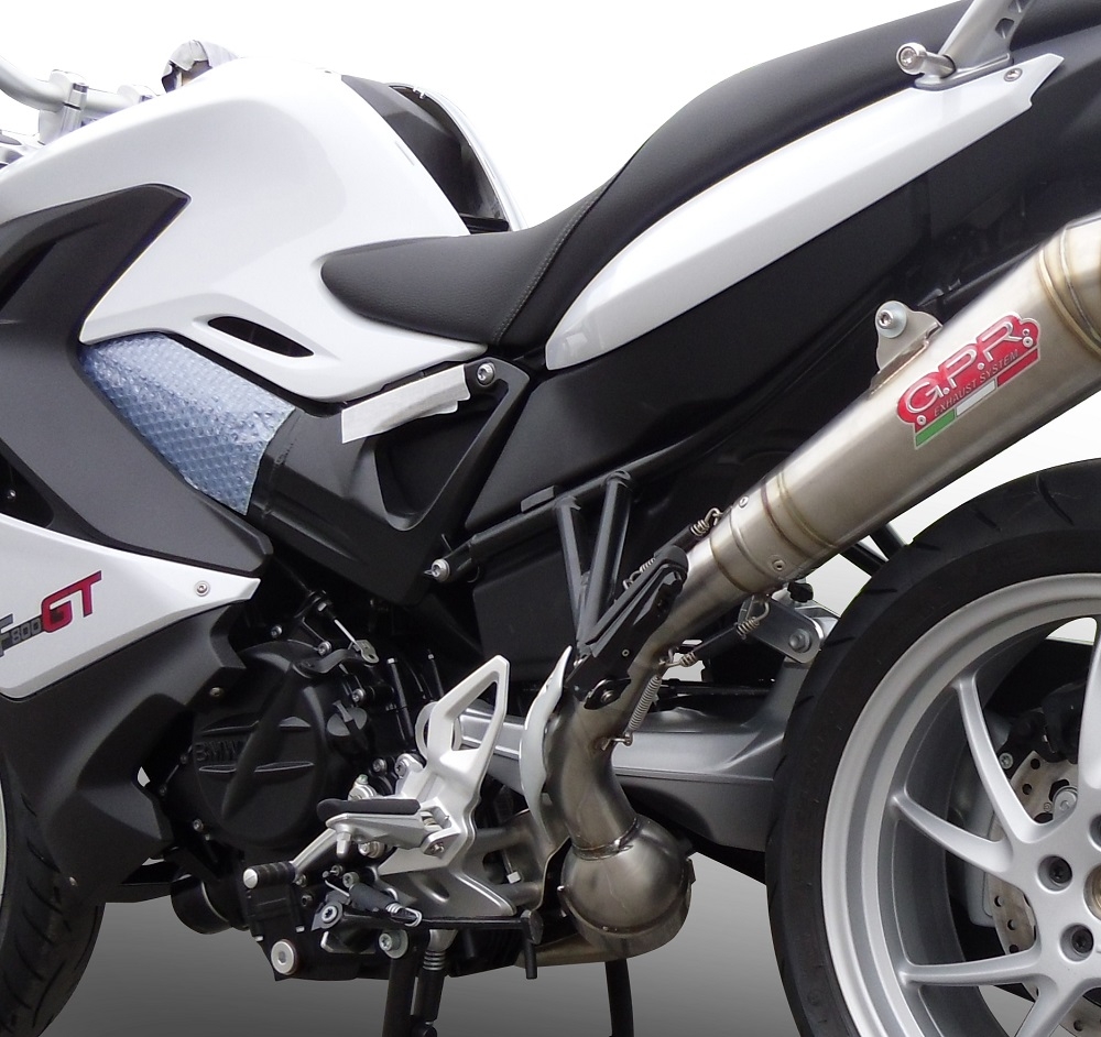 Esapament GPR compatibil cu Bmw F 800 Gt 2012 Evacuare slip-on omologata, inclusiv db killer detașabil și cot de legătură,Powercone Evo