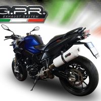 Esapament GPR compatibil cu Bmw F 800 R 2009 Evacuare slip-on omologata, inclusiv db killer detașabil și cot de legătură,Albus Ceramic