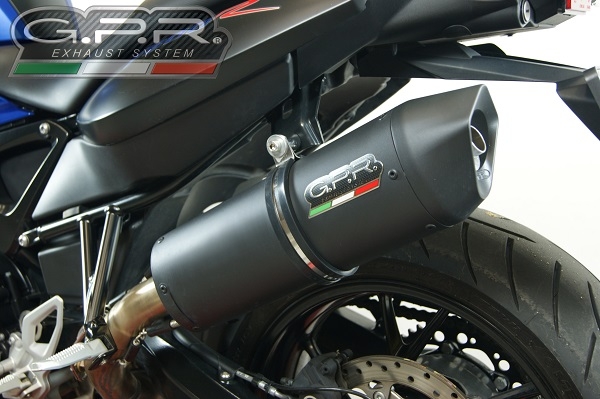 Esapament GPR compatibil cu Bmw F 800 R 2015 Evacuare slip-on omologata, inclusiv db killer detașabil și cot de legătură,Furore Nero