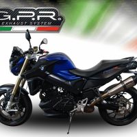GPR exhaust compatible with  Bmw F800R 2017-2019, New Grand Prix Evo Titanium, Slip-on exhaust including removable db killer and link pipe, EPA-compliant 