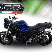 Esapament GPR compatibil cu Bmw F 800 R 2017 Evacuare slip-on omologata, inclusiv db killer detașabil și cot de legătură,Powercone Evo