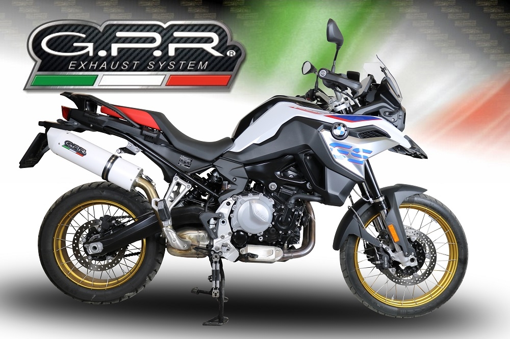 Esapament GPR compatibil cu Bmw F 900 Gs Adventure 2024 Evacuare slip-on omologata, inclusiv db killer detașabil și cot de legătură,Albus Evo4