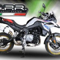 Esapament GPR compatibil cu Bmw F 900 Gs Adventure 2024 Evacuare slip-on omologata, inclusiv db killer detașabil și cot de legătură,Albus Evo4