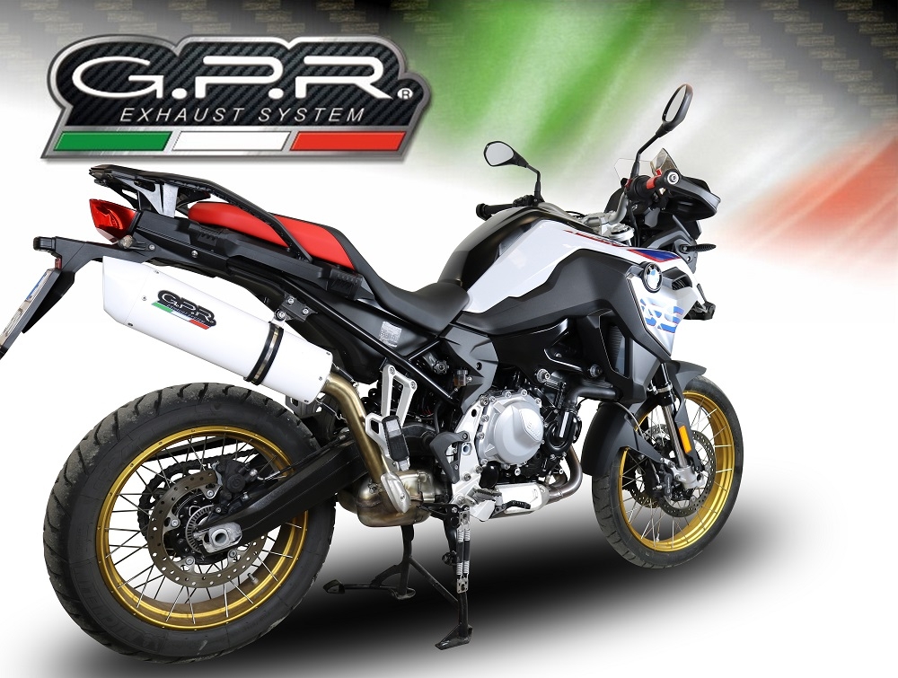 Esapament GPR compatibil cu Bmw F 900 Gs Adventure 2024 Evacuare slip-on omologata, inclusiv db killer detașabil și cot de legătură,Albus Evo4