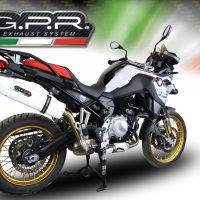 Esapament GPR compatibil cu Bmw F 900 Gs Adventure 2024 Evacuare slip-on omologata, inclusiv db killer detașabil și cot de legătură,Albus Evo4