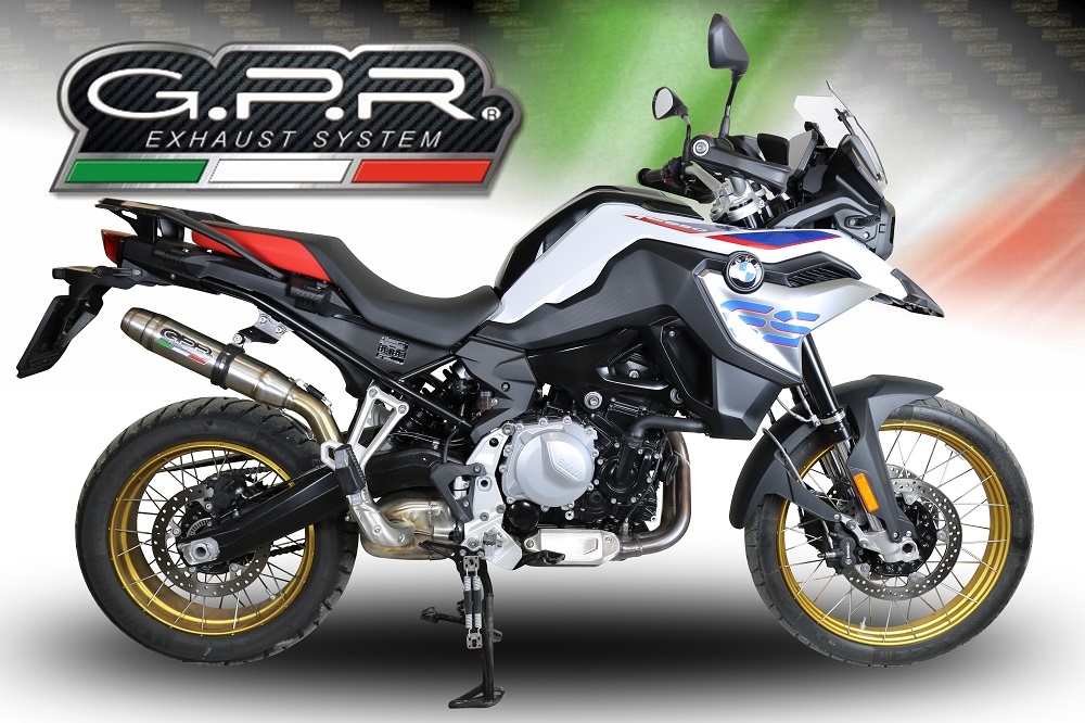 Esapament GPR compatibil cu Bmw F 850 Gs -Adventure 2018 Evacuare slip-on omologata, inclusiv db killer detașabil și cot de legătură,Deeptone Inox