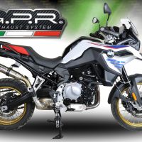 Esapament GPR compatibil cu Bmw F 850 Gs -Adventure 2018 Evacuare slip-on omologata, inclusiv db killer detașabil și cot de legătură,Deeptone Inox