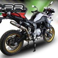 Esapament GPR compatibil cu Bmw F 850 Gs -Adventure 2018 Evacuare slip-on omologata, inclusiv db killer detașabil și cot de legătură,Deeptone Inox