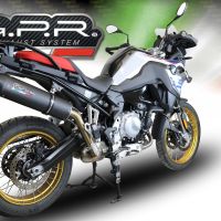 Exhaust compatible with Bmw F 800 Gs 2024-2025, Furore Evo4 Nero, Homologated legal slip-on exhaust including removable db killer and link pipe
