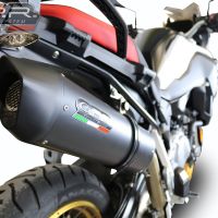 Exhaust compatible with Bmw F 800 Gs 2024-2025, Furore Evo4 Nero, Homologated legal slip-on exhaust including removable db killer and link pipe