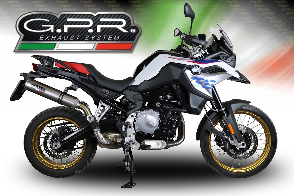 Esapament GPR compatibil cu Bmw F 850 Gs -Adventure 2021 Evacuare slip-on omologata, inclusiv db killer detașabil și cot de legătură,M3 Inox 