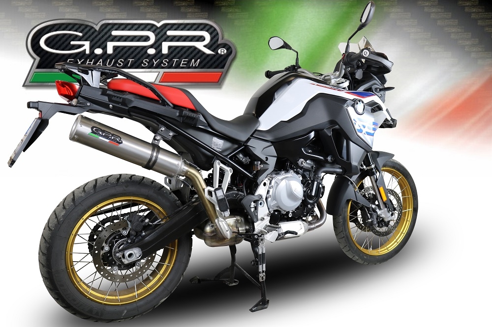 Esapament GPR compatibil cu Bmw F 850 Gs -Adventure 2021 Evacuare slip-on omologata, inclusiv db killer detașabil și cot de legătură,M3 Inox 