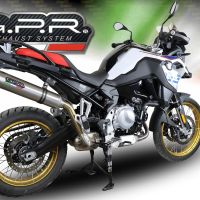 Esapament GPR compatibil cu Bmw F 850 Gs -Adventure 2021 Evacuare slip-on omologata, inclusiv db killer detașabil și cot de legătură,M3 Inox 