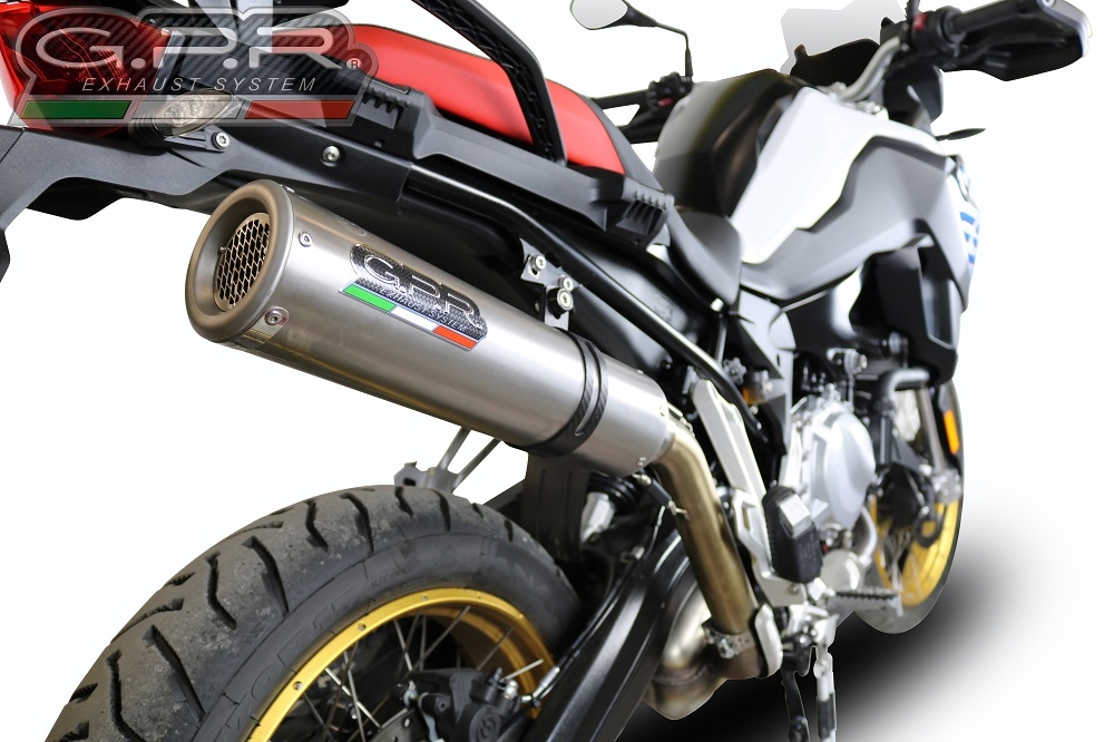 Esapament GPR compatibil cu Bmw F 850 Gs -Adventure 2021 Evacuare slip-on omologata, inclusiv db killer detașabil și cot de legătură,M3 Inox 