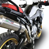 Esapament GPR compatibil cu Bmw F 850 Gs -Adventure 2018 Evacuare slip-on omologata, inclusiv db killer detașabil și cot de legătură,Satinox 