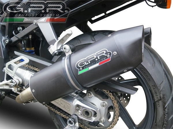 Esapament GPR compatibil cu Aprilia Sl -Falco 1000 2000 Evacuare cu dublă omologare legală, inclusiv db killers și coturi de legătură detașabile,Furore Nero
