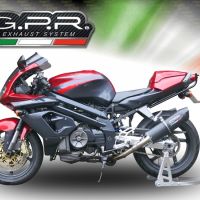 Esapament GPR compatibil cu Aprilia Sl -Falco 1000 2000 Evacuare cu dublă omologare legală, inclusiv db killers și coturi de legătură detașabile,Furore Nero