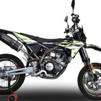Esapament GPR compatibil cu Fantic Motor 125 M Performance 2019 Evacuare slip-on omologata, inclusiv db killer detașabil și cot de legătură,Furore Poppy