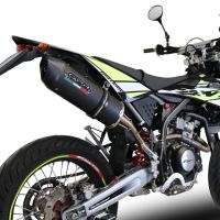 Exhaust compatible with Fantic Motor 125 M Performance 2019-2020, Furore Nero, Homologated legal slip-on exhaust including removable db killer and link pipe