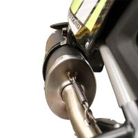 Exhaust compatible with Fantic Motor 125 M Performance 2019-2020, Furore Nero, Homologated legal slip-on exhaust including removable db killer and link pipe
