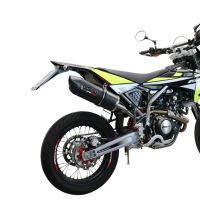 Esapament GPR compatibil cu Fantic Motor XEF 125 2021 Evacuare slip-on omologata, inclusiv db killer detașabil, cot de legătură și catalizator,Furore Evo4 Nero