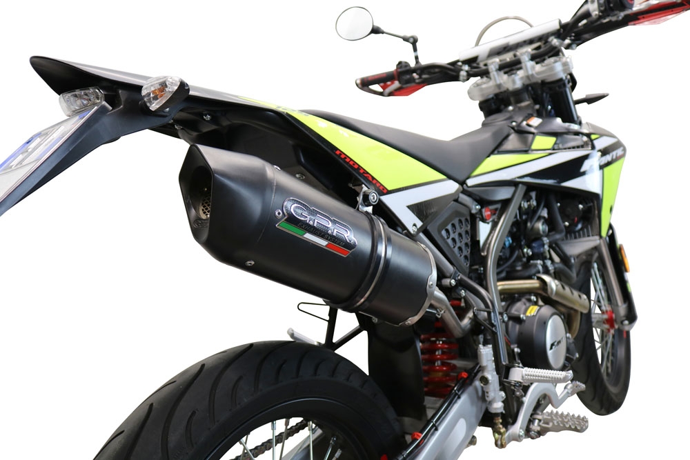 Esapament GPR compatibil cu Fantic Motor XEF 125 2021 Evacuare slip-on omologata, inclusiv db killer detașabil, cot de legătură și catalizator,Furore Evo4 Nero