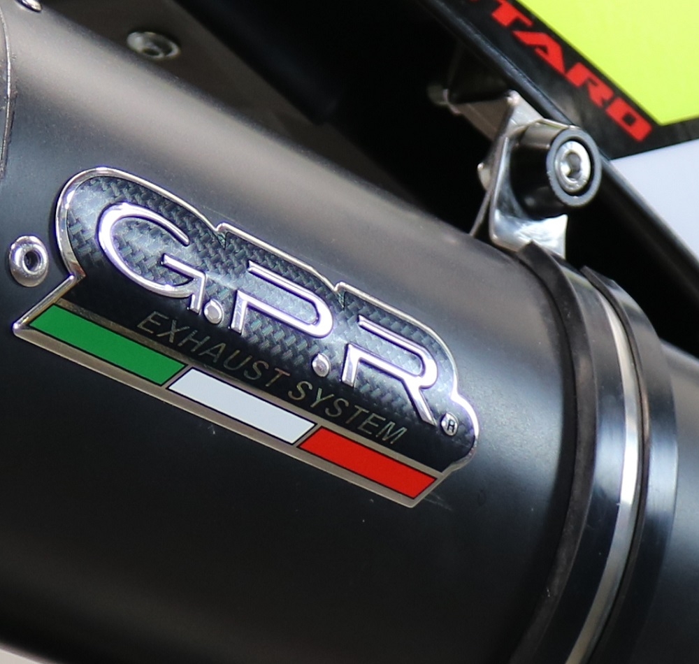 Esapament GPR compatibil cu Fantic Motor XEF 125 2021 Evacuare slip-on omologata, inclusiv db killer detașabil, cot de legătură și catalizator,Furore Evo4 Nero