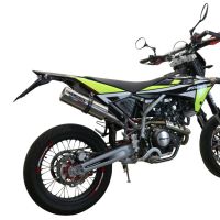 Esapament GPR compatibil cu Fantic Motor XEF 125 2021 Evacuare slip-on omologata, inclusiv db killer detașabil și cot de legătură,M3 Inox 