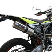 Esapament GPR compatibil cu Fantic Motor XEF 125 2021 Evacuare slip-on omologata, inclusiv db killer detașabil și cot de legătură,M3 Inox 
