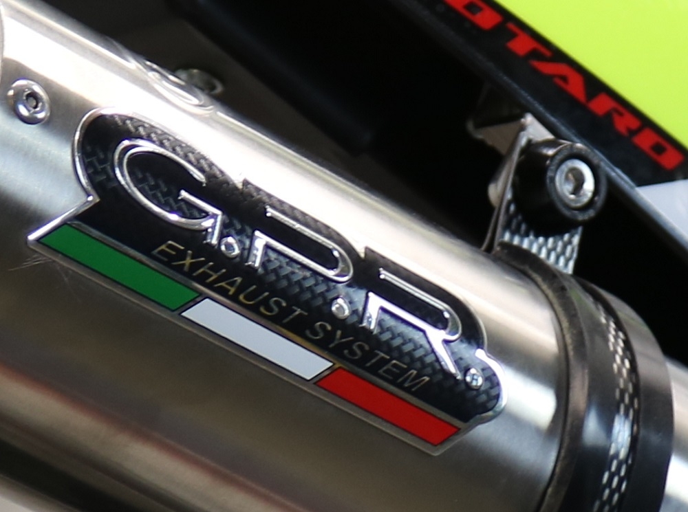 Esapament GPR compatibil cu Fantic Motor XEF 125 2021 Evacuare slip-on omologata, inclusiv db killer detașabil și cot de legătură,M3 Inox 
